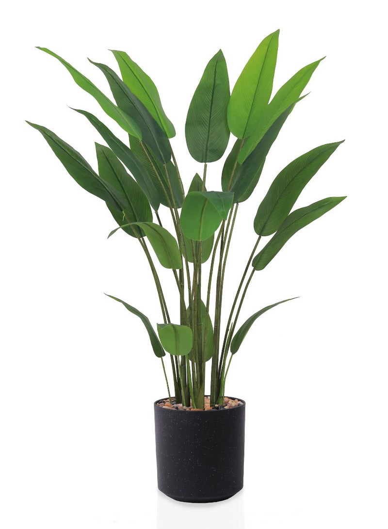 تالا شجرة ورق عصفور الجنة صناعية بارتفاع 155 سم مع حوض بلاستيك – ديكور أنيق يضفي لمسة طبيعية على المنزل والمكتب - Image 1