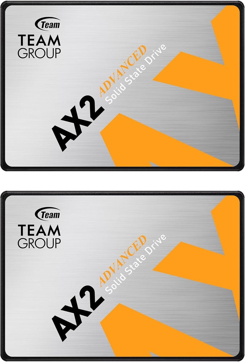 TEAMGROUP AX2 512GB حزمة من 2 مع NAND ثلاثي الأبعاد TLC مقاس 2.5 بوصة واجهة SATA III محرك أقراص الحالة الصلبة الداخلي SSD (سرعة القراءة 530 ميجابايت/ثانية) متوافق مع أجهزة الكمبيوتر المحمولة والمكتبية T253A3512G0C1P1 - Image 1