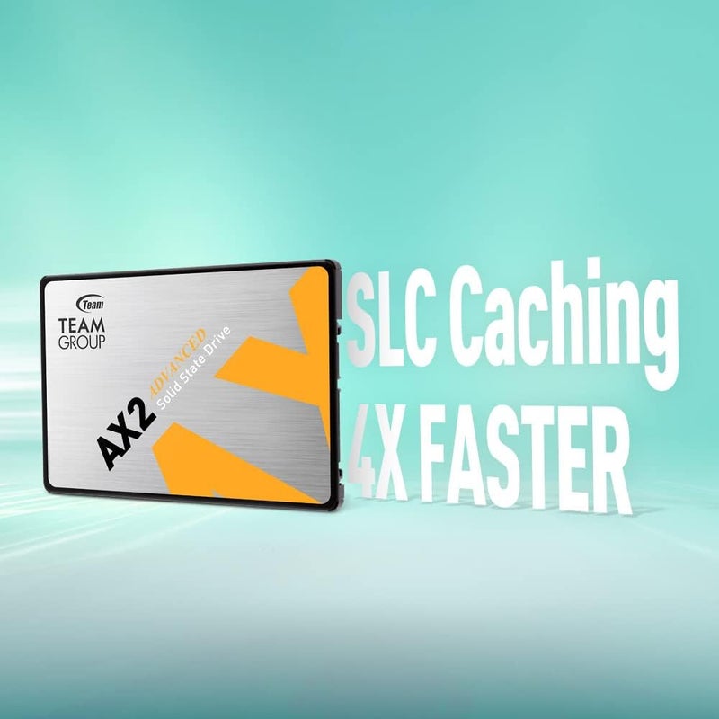 TEAMGROUP AX2 512GB حزمة من 2 مع NAND ثلاثي الأبعاد TLC مقاس 2.5 بوصة واجهة SATA III محرك أقراص الحالة الصلبة الداخلي SSD (سرعة القراءة 530 ميجابايت/ثانية) متوافق مع أجهزة الكمبيوتر المحمولة والمكتبية T253A3512G0C1P1 - Image 4