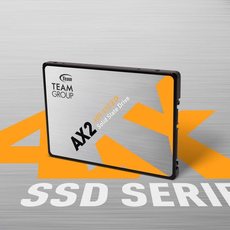 TEAMGROUP AX2 512GB حزمة من 2 مع NAND ثلاثي الأبعاد TLC مقاس 2.5 بوصة واجهة SATA III محرك أقراص الحالة الصلبة الداخلي SSD (سرعة القراءة 530 ميجابايت/ثانية) متوافق مع أجهزة الكمبيوتر المحمولة والمكتبية T253A3512G0C1P1 - Image 2