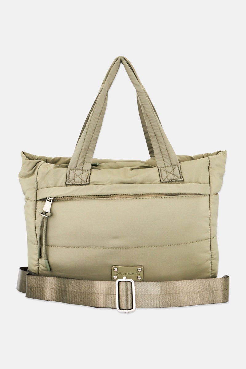 Bearpaw Women Brand Logo Tote Bag, Olive - Image 2