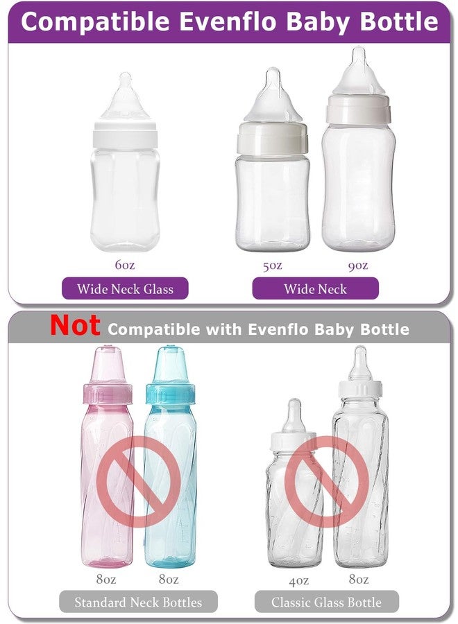 joyfeed Sippy Straw Nipple for Evenflo Balance Plus Wide Neck Baby Bottles,Leak-Proof,Fast Flow Soft Silicone Straw Top Nipples,6m+,6 Count - Image 2