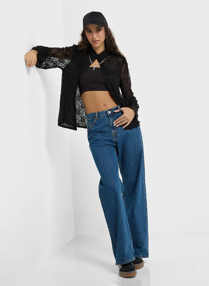 Ginger Lace Detail Shirt