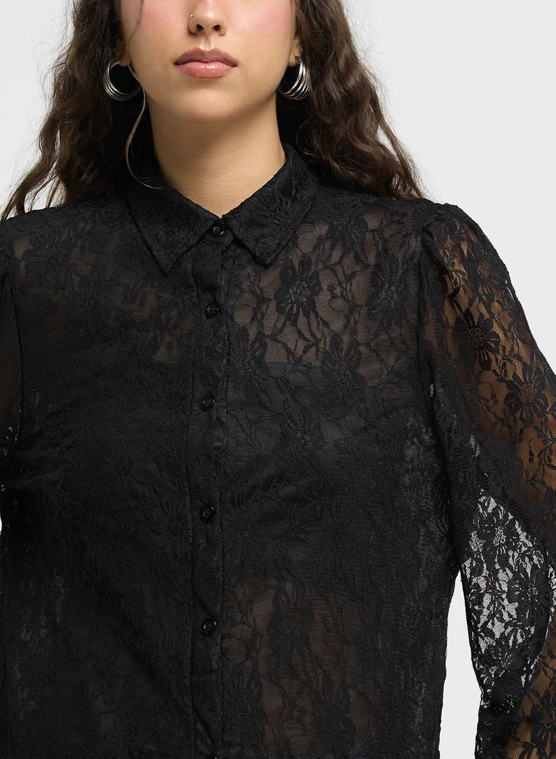 Ginger Lace Detail Shirt