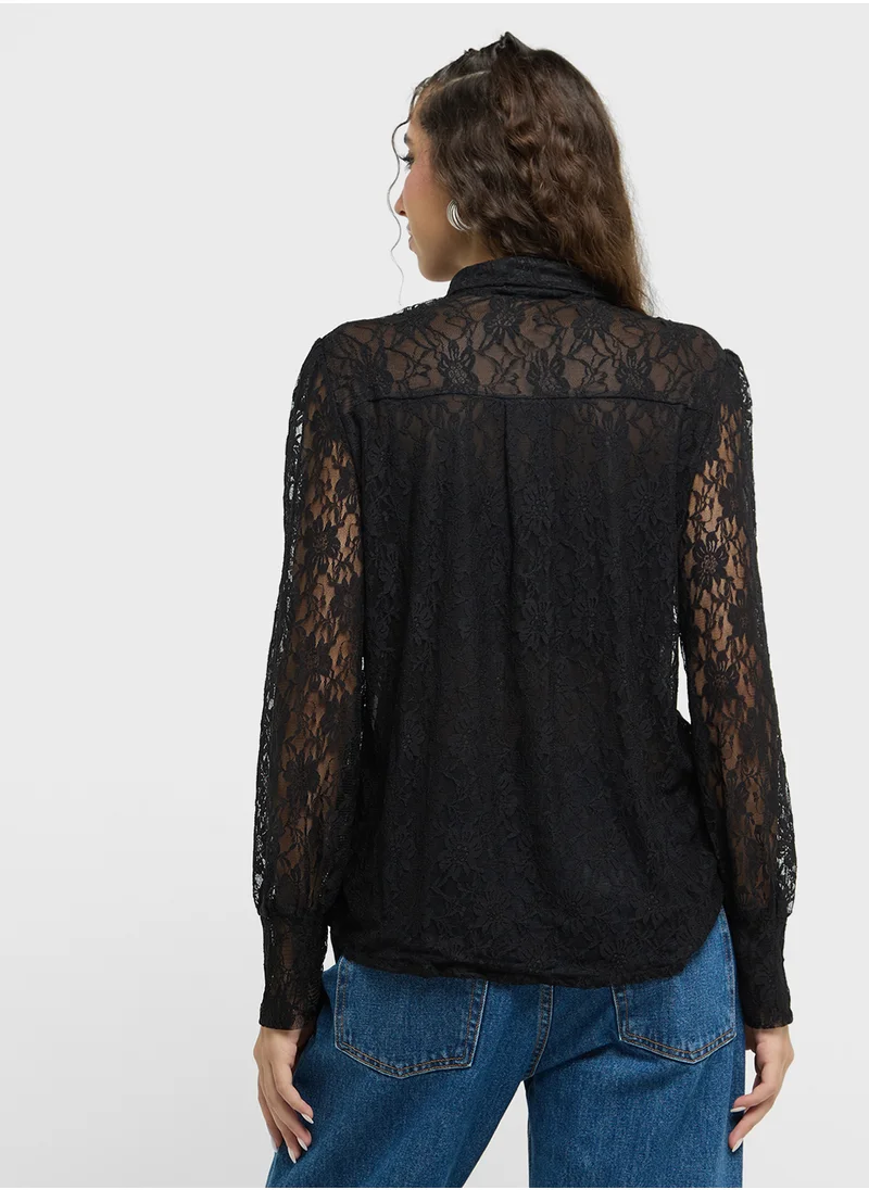 Ginger Lace Detail Shirt