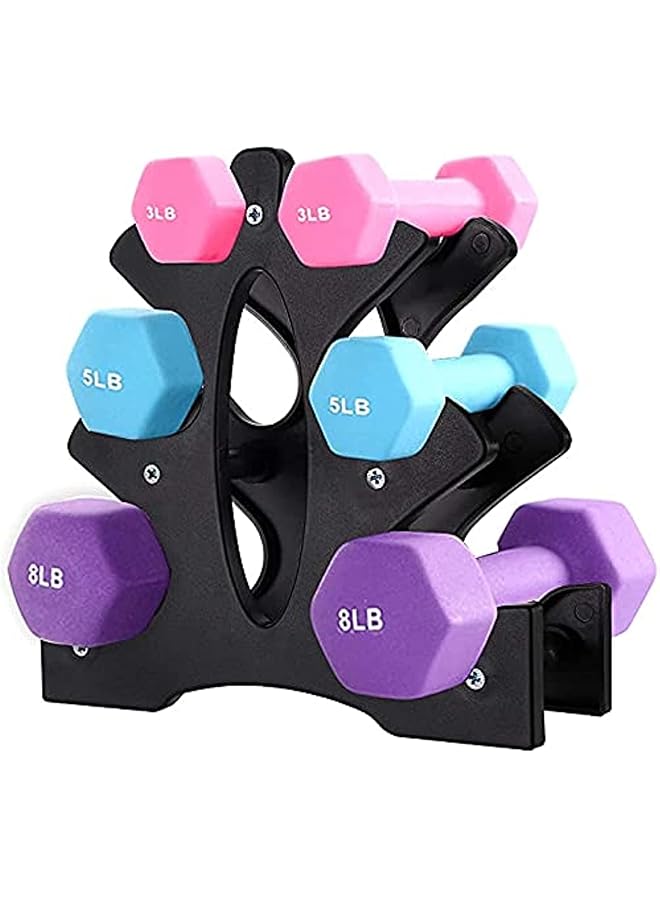 Excefore 3 Tier Modern Metal Dumbbell Rack Stand Holds 30 Pounds