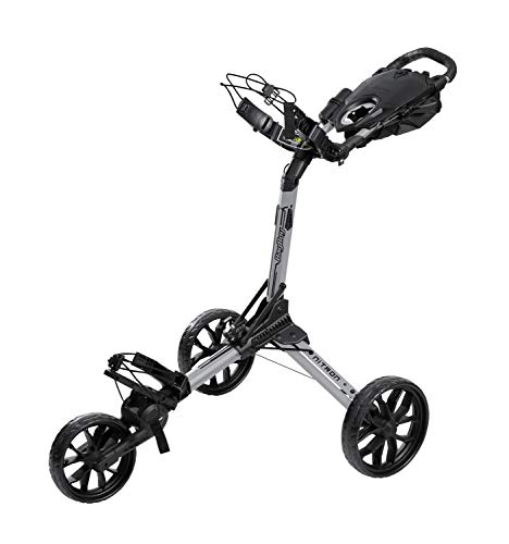 Bag Boy Nitron 3 Wheel Golf Push Cart, Easy 1 Step Open and Fold, Scorecard Console, Beverage Holder, Mobile Device Holder, Handle Mounted Parking Brake, - Image 1
