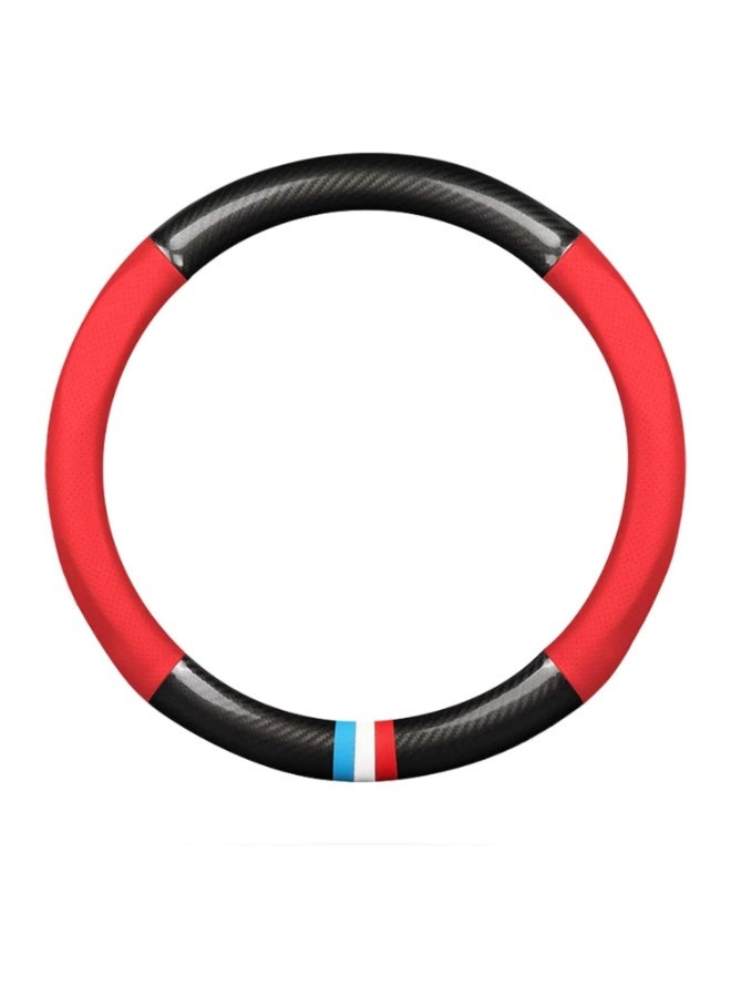 7سليندر غطاء عجلة القيادة من ٧سلندر تناسب جميع  أنواع السيارات قطر 38 سم - أسود وأحمر، A. - Image 1