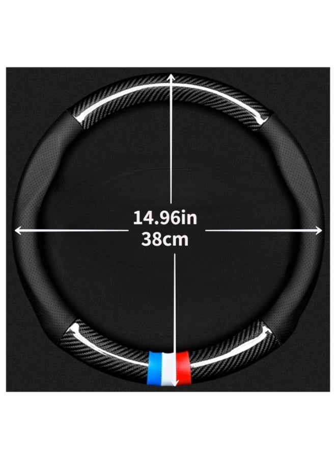 7سليندر غطاء عجلة القيادة من ٧سلندر تناسب جميع  أنواع السيارات قطر 38 سم - أسود وأحمر، A. - Image 3