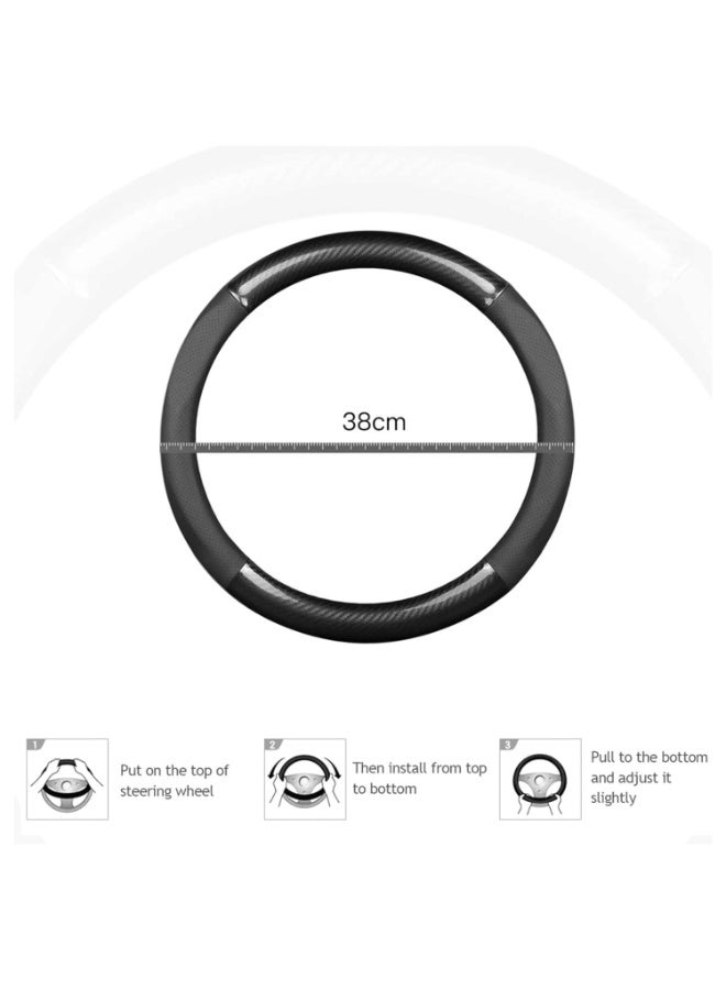 7سليندر غطاء عجلة القيادة من ٧سلندر تناسب جميع  أنواع السيارات قطر 38 سم - أسود وأحمر، A. - Image 4