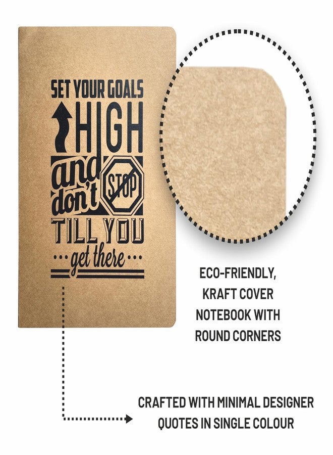 Anupam A6 Rek Notebook | 160 Pages | College Ruled Notebook | 80 Gsm Paper | Recycled Eco-Friendly Kraft Cover (Do It) (Pack of 3) - Image 3