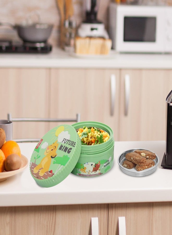 JAYPEE Unimunch PU Insulated Inner Stainless Steel Lunch Box with Steel Dish | Spillproof Ideal for Snacks| Easy to Carry Non Toxic |Safe for Storing Food,375 ml, Green - Image 4