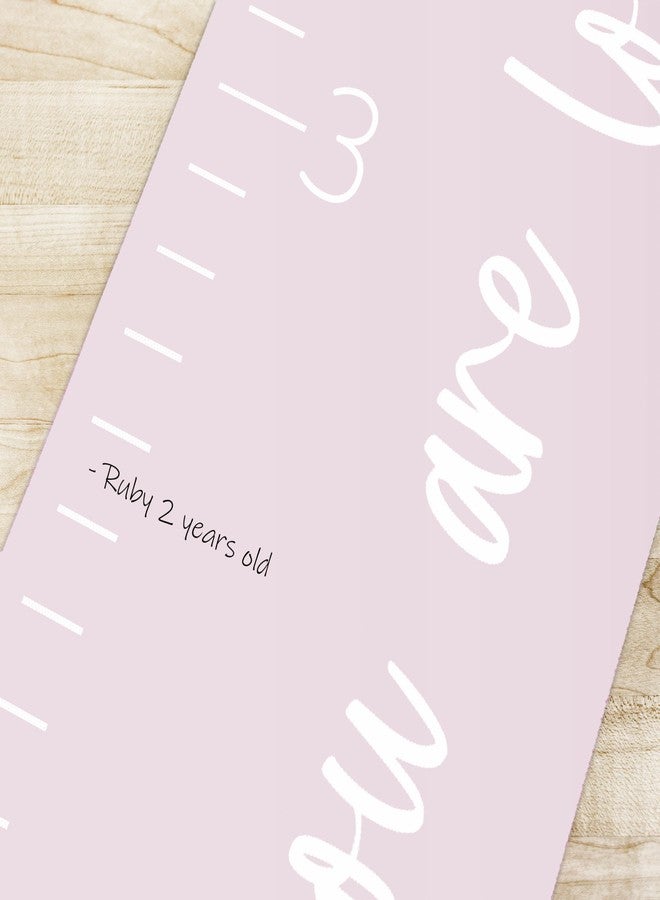Morxy Canvas Growth Chart for Kids - Unisex Room Wall Decor - Measuring Height Wall Tape (Loved Beyond Measure- Pink) - Image 4