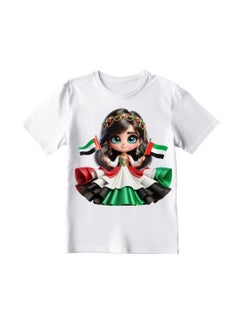 Daddy's Angel UAE NATIONAL DAY T-shirt For Girls With Cute Big Eyes Girls And A UAE Flag Day Outfit Costume  - Image 1