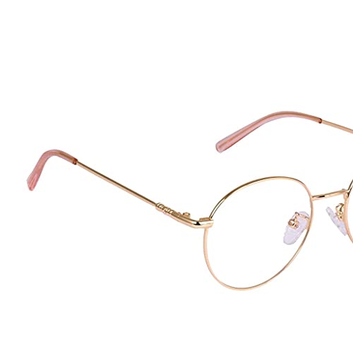 Dark Wost Computer Glasses Clean Lens Round Blue Light Blocking Glasses Lightweight Spectacle Frame Eyeglasses UV Protection Gaming/TV/Phones Anti Eyestrain For Men and Women (ROSE GOLD) - Image 4
