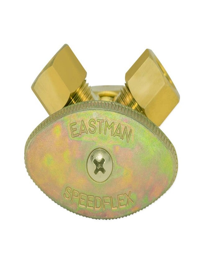 إيست مان صمام إيقاف إيستمان متعدد اللفات بمخرج مزدوج وقطر خارجي 3/8 بوصة × 3/8 بوصة × 5/8 بوصة (اسم 1/2 بوصة) ثلاثي الاتجاهات، وصلة سباكة نحاسية، نحاس، 048285LF - Image 4