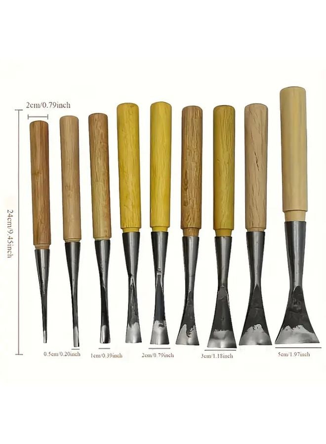 30mm Wood Carving Chisel Set For Floral Designs Curved Round Woodworking Tools - Image 5