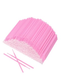 Akstore Akstore 600 PCS Disposable Micro Applicators Brush Eyelash Extension Individual Applicators Mascara Brush for Make up and Clean and Compatible and Personal Care (Pink)  - Image 1