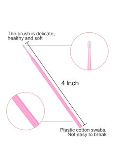 Akstore Akstore 600 PCS Disposable Micro Applicators Brush Eyelash Extension Individual Applicators Mascara Brush for Make up and Clean and Compatible and Personal Care (Pink)  - Image 2