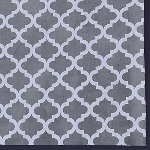 Texstylers Grey Pure Cotton Abstract Pattern Jaipuri 4 Seater Center Table Cloth CoverColor 03Rectangular - Image 4