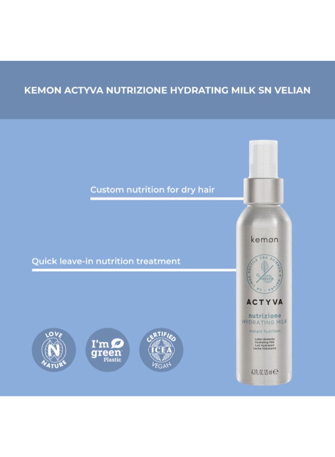 Kemon Actyva Nutrizione Hydrating Milk SN Velian 125ml- for Dry Hair - Image 3