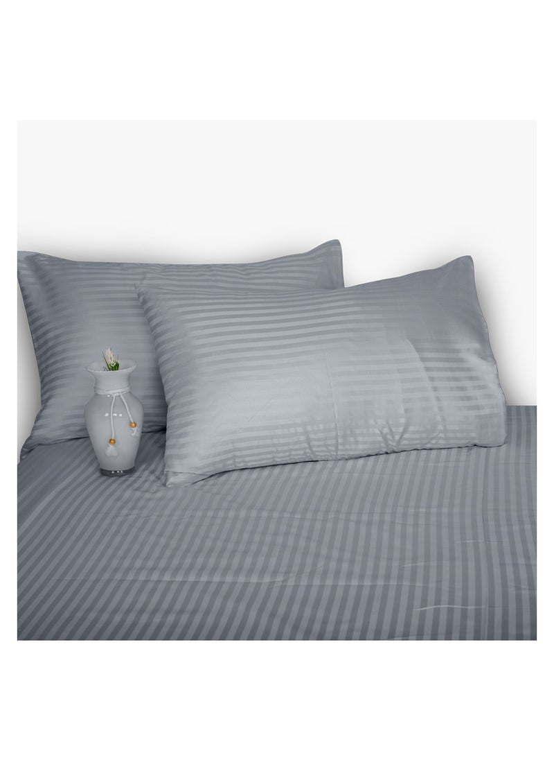 Family Bed Flat Bed sheet Set striped 4 pieces size 240 x 250 cm Model 016 from Family Bed  - Image 2