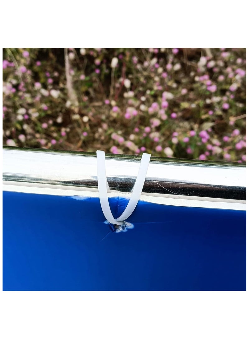 100 pcs 6 inch Cable Zip Ties Heavy Duty, Premium Plastic Wire Ties with 50 LBS Tensile Strength, Self-Locking White Nylon Cable Tie Wraps Straps for Indoor... - Image 3