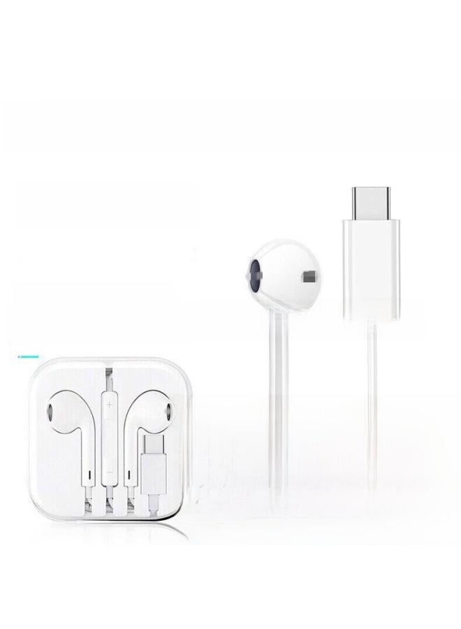 Applicable Typec Wired Headset Huawei Samsung Digital Call Wire Control Headset Typec In-ear Mobile Phone Headset-Color:Simulated Black  - Image 3