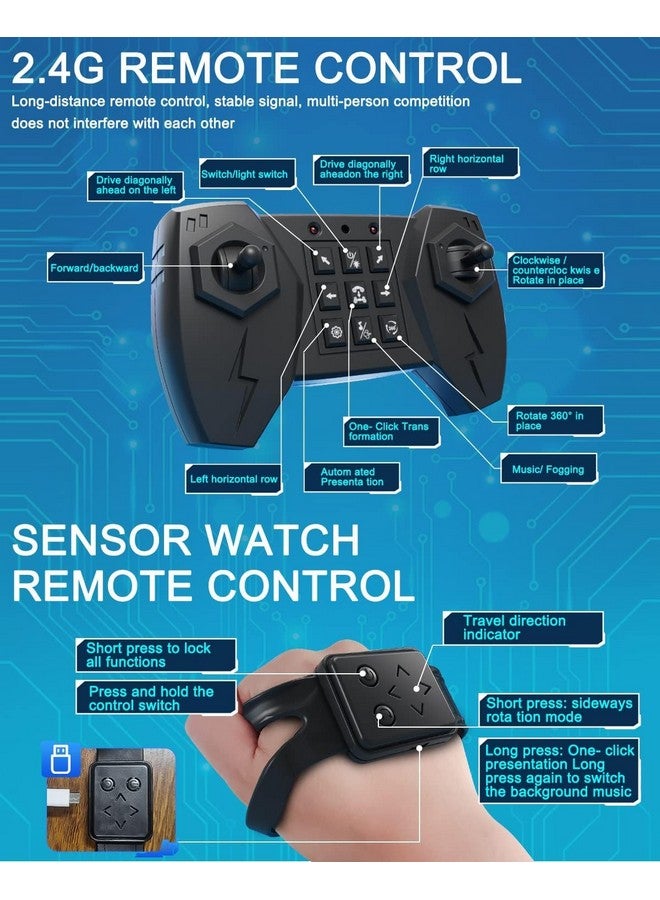 ماجيك واند سيارة ماجيك واند ريموت كنترول قابلة لإعادة الشحن بمقياس 1:12، تعمل بالتحكم عن بعد، تصميم عمود فقري مزدوج الجوانب، سيارة وحشية للانجراف على جميع التضاريس للأطفال 【رمادي】… - Image 2