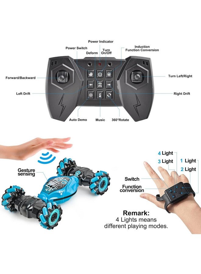 ماجيك واند سيارة ماجيك واند ريموت كنترول قابلة لإعادة الشحن بمقياس 1:12، تعمل بالتحكم عن بعد، تصميم عمود فقري مزدوج الجوانب، سيارة وحشية للانجراف على جميع التضاريس للأطفال 【رمادي】… - Image 5