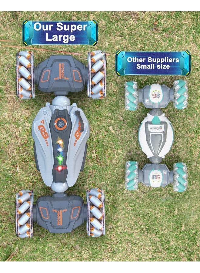 ماجيك واند سيارة ماجيك واند ريموت كنترول قابلة لإعادة الشحن بمقياس 1:12، تعمل بالتحكم عن بعد، تصميم عمود فقري مزدوج الجوانب، سيارة وحشية للانجراف على جميع التضاريس للأطفال 【رمادي】… - Image 4