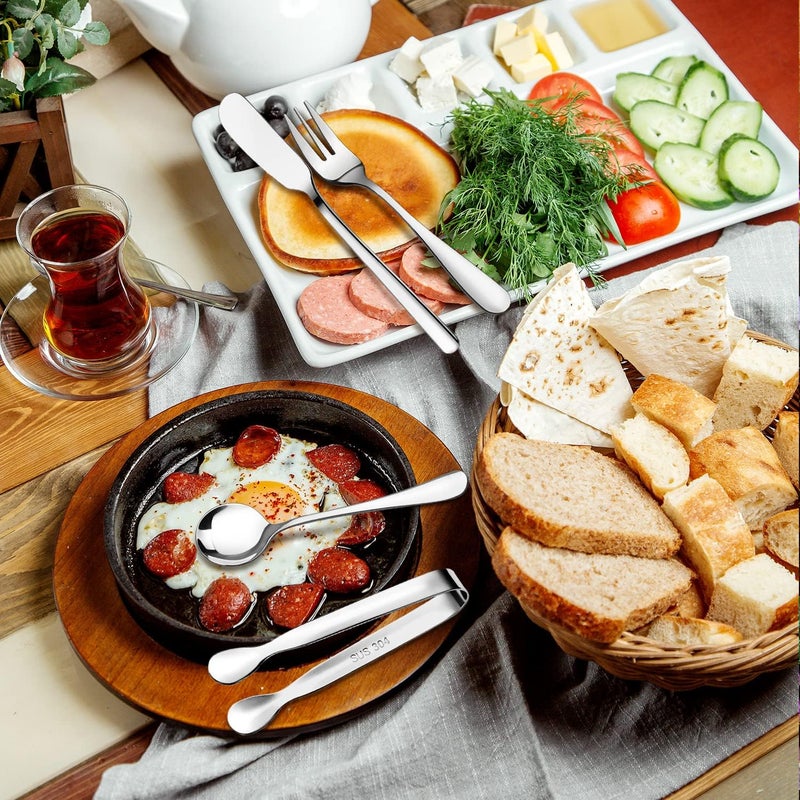 Mlurcu Charcuterie Boards Accessories 64Pcs Cheese Butter Spreader Knives Set Charcuterie Utensils Mini Serving Spoons and Forks Small Serving Tongs Sauce Cups Honey Dippers Toothpick Flags for Pastry Making - Image 5