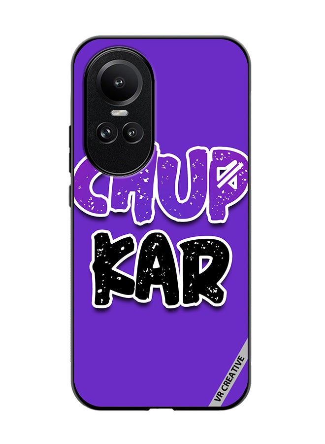 VR CREATIVE Protective Case Cover For Oppo Reno 10 Pro Chup Karo Hindi Quote Design Multicolour - Image 1