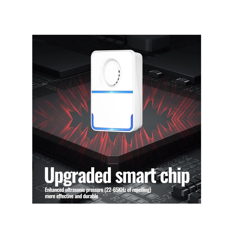 Zikra Ultrasonic Pest RepellerElectronic Pest Repeller Control Plug In for Insect/Mice/Mouse/Bugs/Flea/Fly/Spiders/Mosquitoes/Roaches/AntsHarmless to Pets and Human(6 Packs) - Image 2