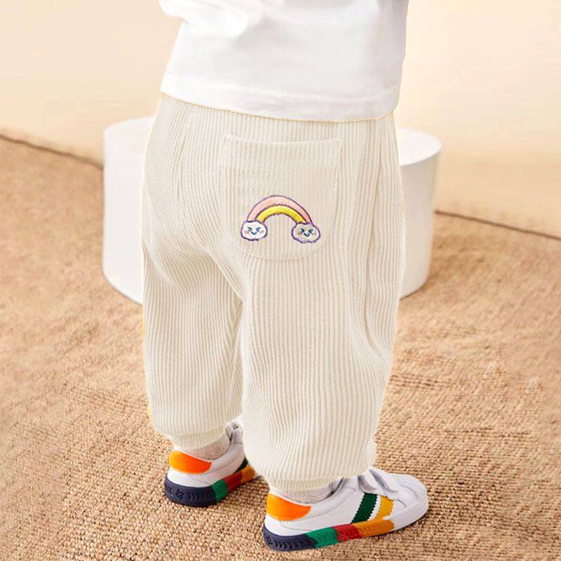 Girls' 2026 Spring/Autumn Casual Pants, Cartoon Print, Tapered Leg, Thermal Option - Image 3