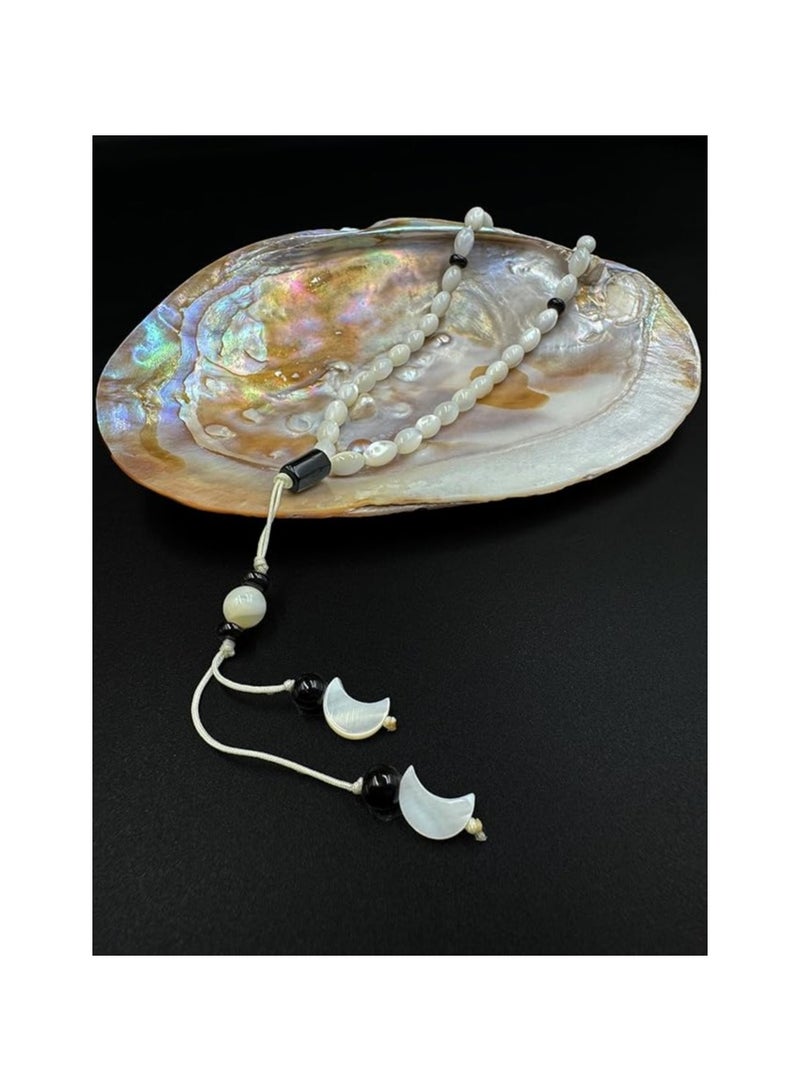 REBUY REBUY Natural Mother of Pearl Rice Beads Tasbih 33 beads (Beads Size 9x6 mm)  - Image 3