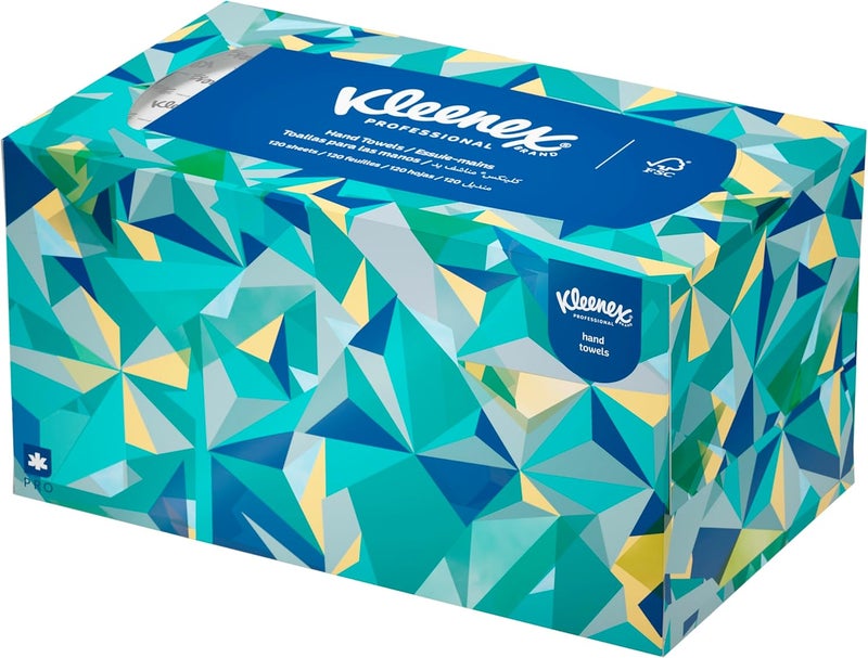 Kimberly-Clark Kleenex Professional Pop-Up Box Hand Towels - 120 Count, 9 x 10-1/2 Inches - Image 1