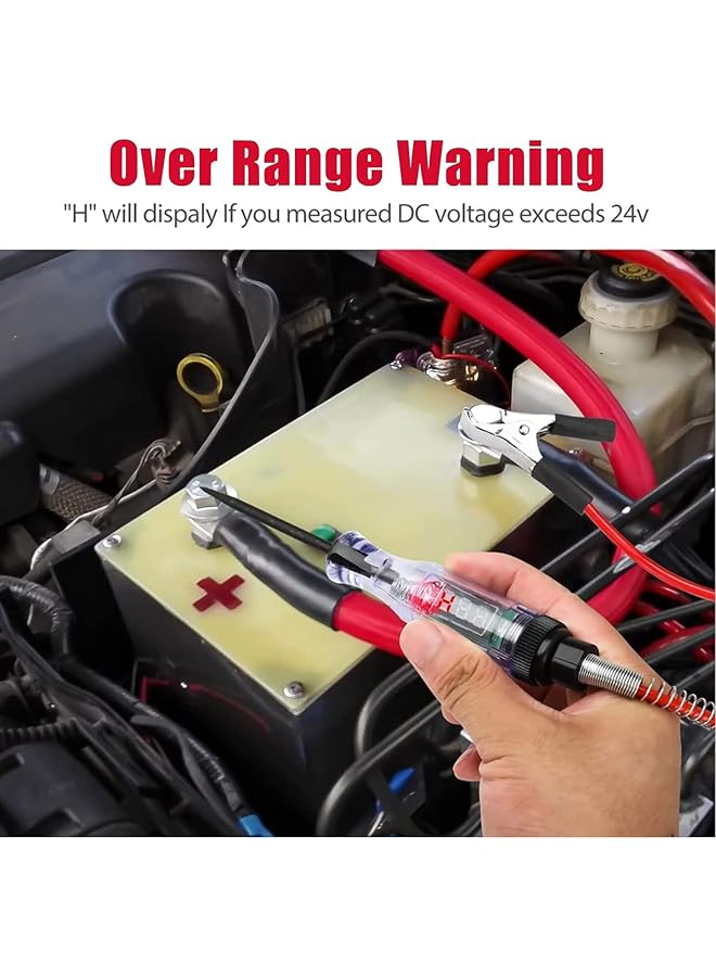 Automotive Test Light 2Pcs Dc 6-24V Digital Lcd Circuit Tester Heavy Duty Light Tester With Voltmeter, Car Truck Vehicle Circuits Low Voltage Tester Probe, 12 Volt Auto Electrical Tester - Image 4