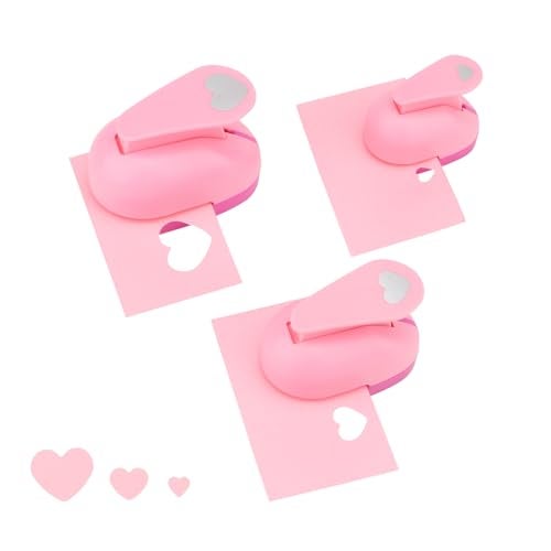 Rongon 3PCS Paper Punches for Crafting Heart Hole Punch for Kids Scrapbook Punch for Photos Paper Puncher Tool for Wedding Day Greeting Card DIY Scrapbooking Albums Arts - Image 1