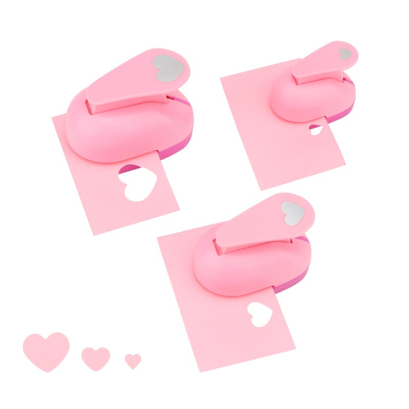 Rongon 3PCS Paper Punches for Crafting Heart Hole Punch for Kids Scrapbook Punch for Photos Paper Puncher Tool for Wedding Day Greeting Card DIY Scrapbooking Albums Arts - Image 3