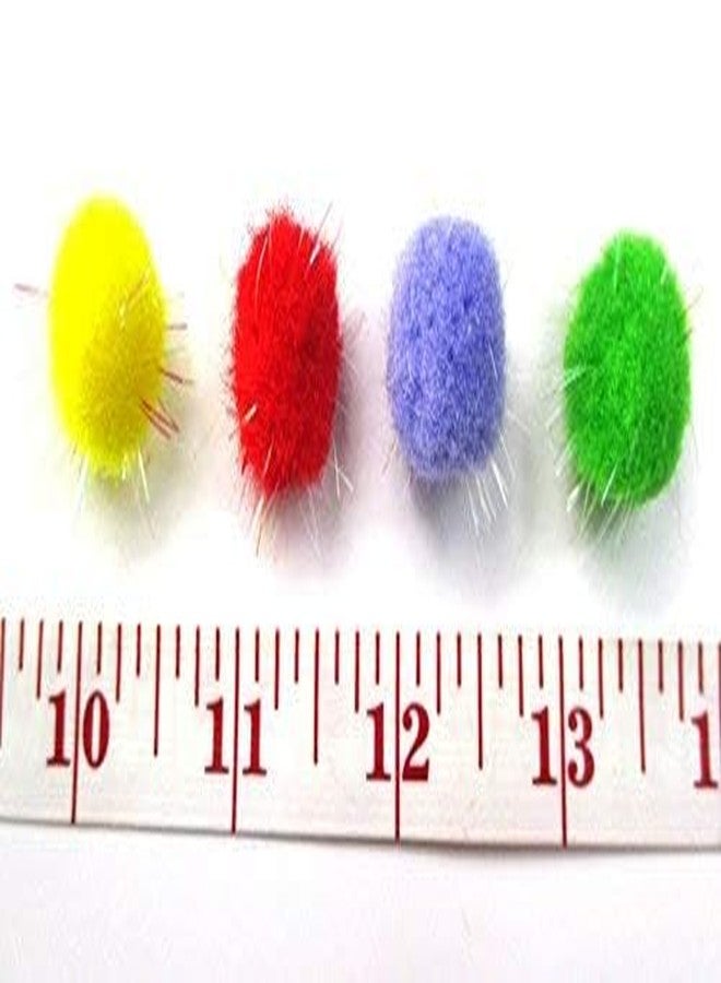 ALL in ONE Assorted Color Glitter Sparkle Pom Poms for Craft DIY (15MM) - Image 4