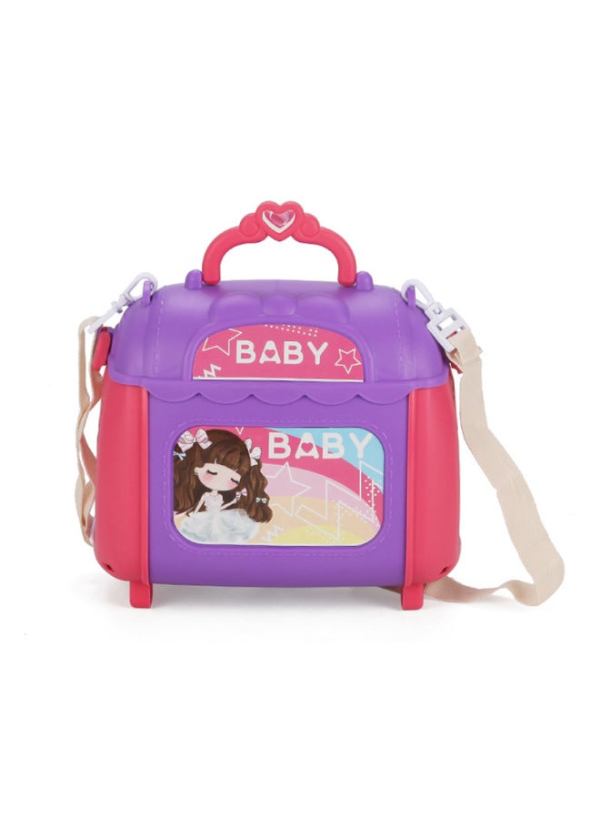 Children Play House Kitchen Cooking Toys Doctor Suit Little Girl Cosmetics Baby Dressing Table Suitcase-Color:Hair Crossbody Bag  - Image 3
