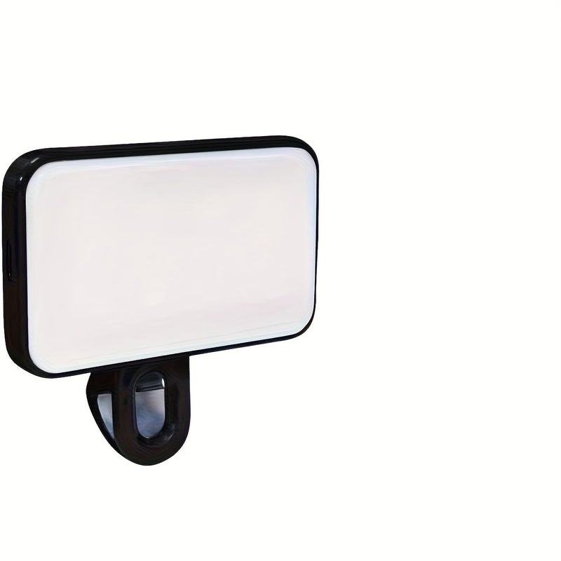 1 قطعة ضوء فلاحي أسود محمول قابض للشحن مع 3 أوضاع للهاتف والكمبيوتر والكاميرا - Image 1