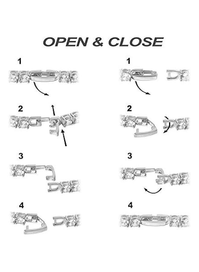 PAVOI 14K Gold Plated Cubic Zirconia Classic Tennis Bracelet | Gold Bracelets for Women | 4mm CZ, Size 6.5-7.5 Inch - Image 3