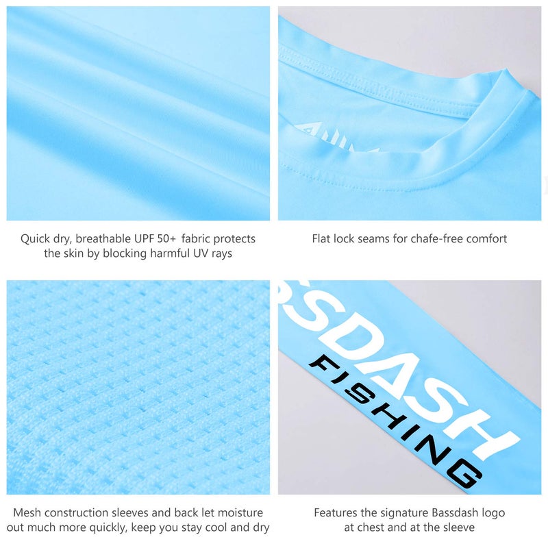 BASSDASH Fishing T Shirts for Men UV Sun Protection UPF 50+ Long Sleeve Tee T-Shirt - Image 4