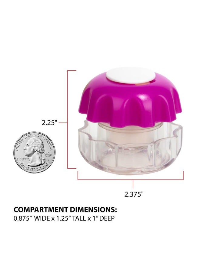 Ezy Dose Crush Pill, Vitamins, Tablets Crusher and Grinder, Effortlessly Crushes Medications into Fine Powder, Features Storage Compartment, Durable, Easy-to-Use Design, Purple, Small, BPA Free - Image 2