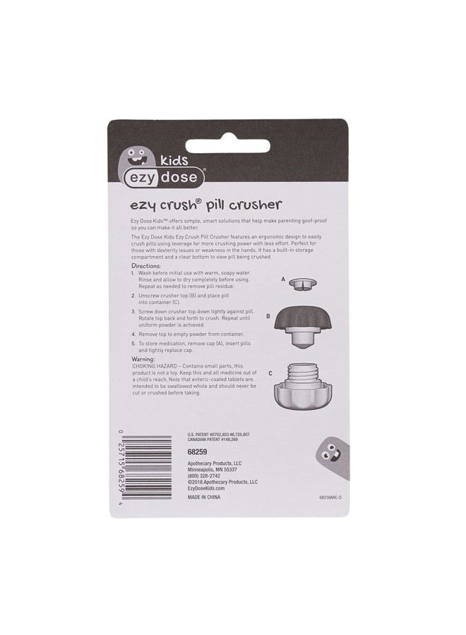 Ezy Dose Crush Pill, Vitamins, Tablets Crusher and Grinder, Effortlessly Crushes Medications into Fine Powder, Features Storage Compartment, Durable, Easy-to-Use Design, Purple, Small, BPA Free - Image 4