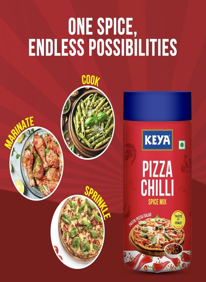 Keya Pizza Chilli Flakes | Seasonings |Multipurpose Seasoning| Zero added Colours, Fillers, Additives & Preservatives | 100% Natural | Perfect for Pizza, Pasta, Chilli Potato, Sweet Corn, Makhana| 60g - Image 5