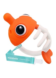 Mombella Clownfish Teething Toy | BPA-Free | Soft Silicone for Teething Babies | Oral Stage Soother & Sensory Fidget Toy | 3-6 Months | 7.4 x 6.5 x 6.4 CM  - Image 1