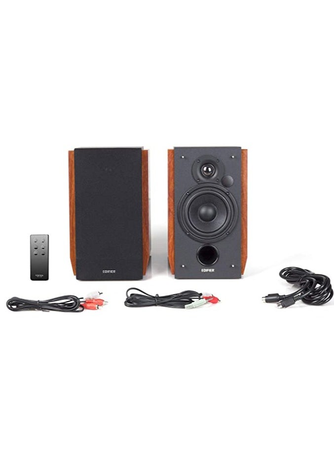EDIFIER Edifier R1700BT Active 2.0 Bookshelf Speakers,Remote,BT,2XRCA,L Out,Brown/Marron  - Image 4